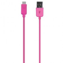 Micro USB synk- och laddkabel rosa