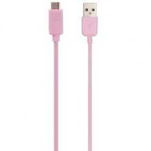 Micro USB synk- och laddkabel ljusrosa