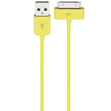 iPhone 4 synk- och laddkabel gul