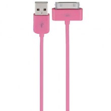 iPhone 4 synk- och laddkabel ljusrosa