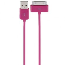 iPhone 4 synk- och laddkabel rosa
